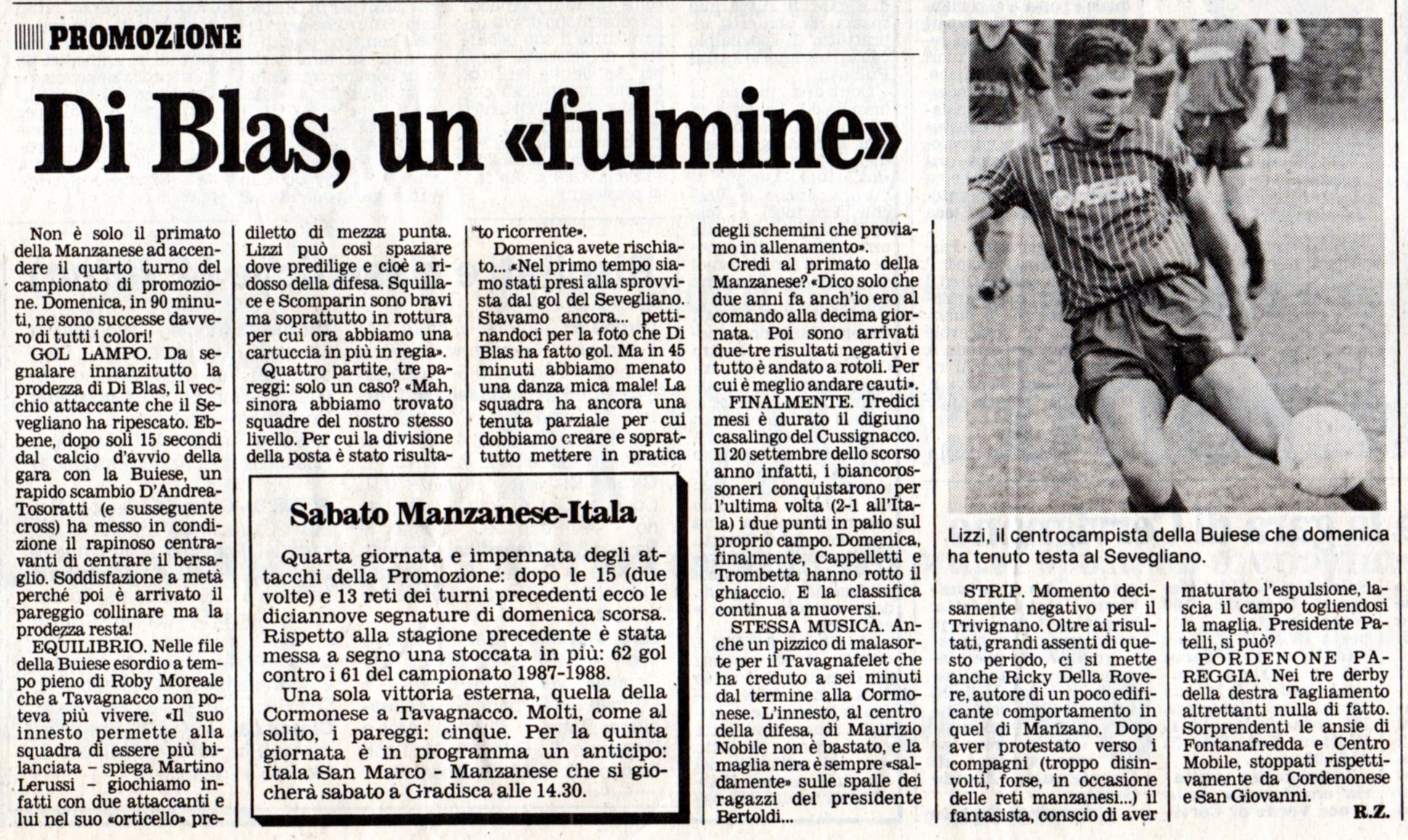 1988 Buiese-Sevegliano Di Blas Claudio gol dopo 15 secondi - 677